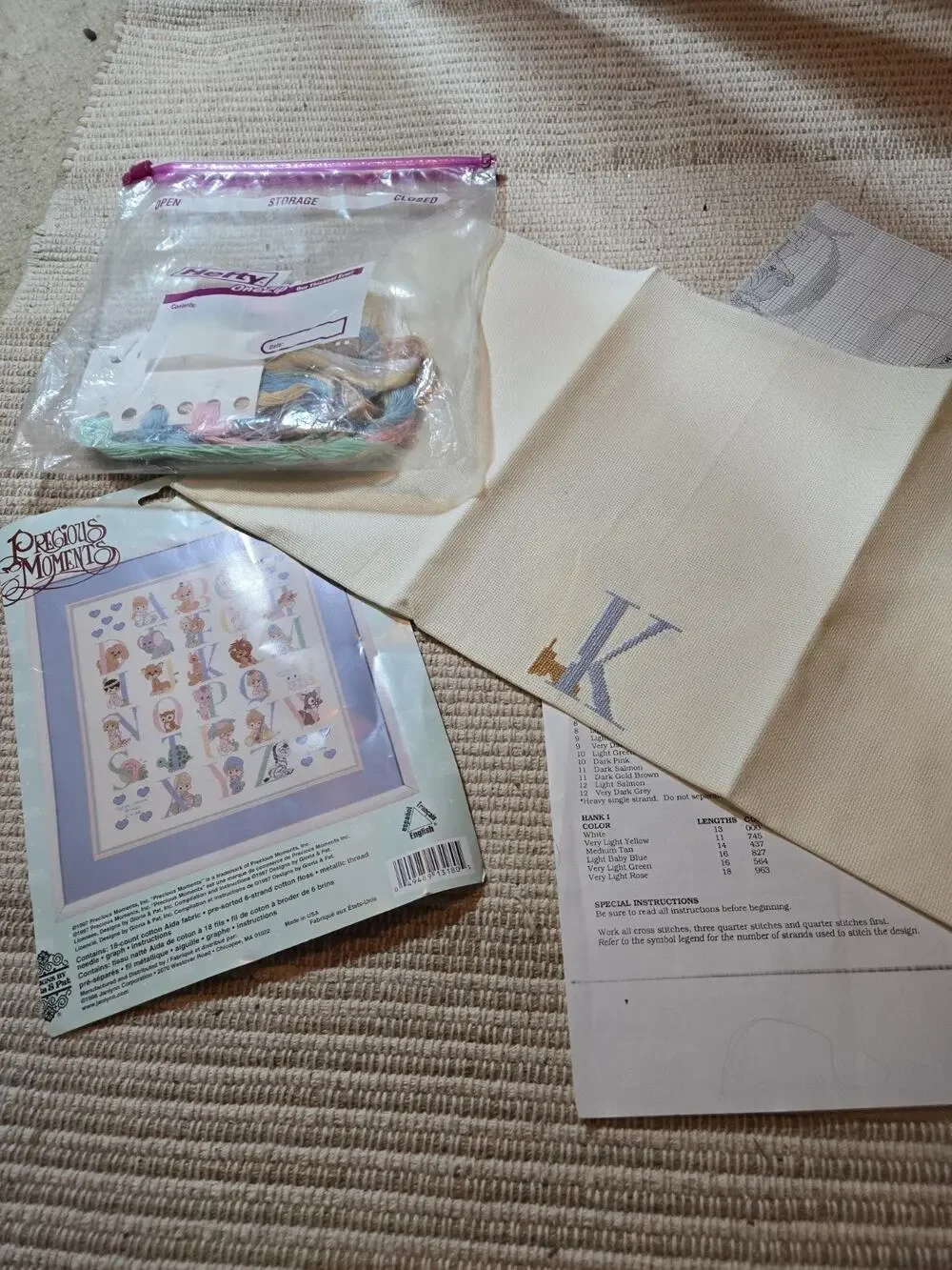 Janlynn Cross Stitch Kit Precious Moments ABC Baby Sampler 15